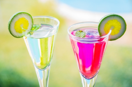 alcoholic cocktails compositionの写真素材