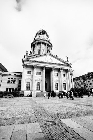 BERLIN, GERMANY - SEPTEMBER 21: French Cathedral in Gendarmenmarkt Square  on September 21, 2013 in Berlin, Germany.のeditorial素材