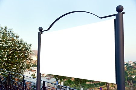 white billboardの写真素材
