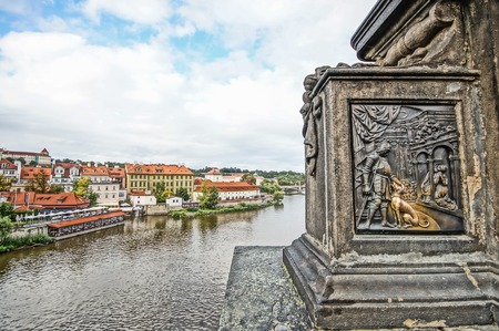 Charles Bridge in Prague, Czech Republicの写真素材