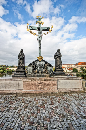 Charles Bridge in Prague, Czech Republicの写真素材