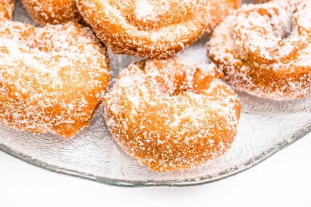 closeup of rosquillas, typical spanish donutsの写真素材