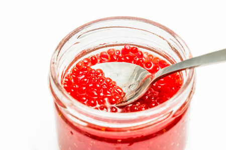 spoon red caviarの写真素材