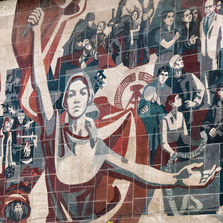 wall of cultural palace. Dresden, Germany のeditorial素材
