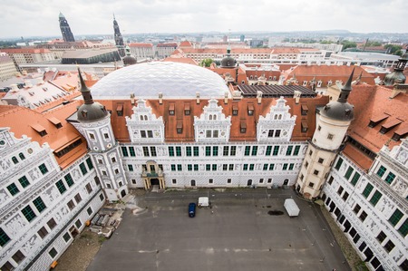 Royal Palace (Dresdner Residenzschloss or Dresdner Schloss) in Dresden, Germany のeditorial素材