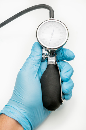 doctor with a sphygmomanometerの写真素材