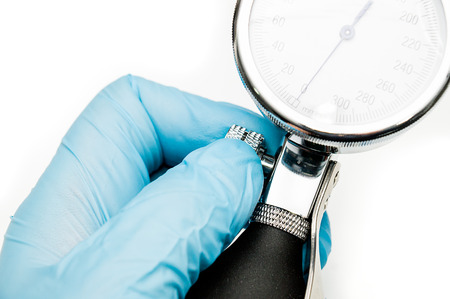 doctor with a sphygmomanometerの写真素材