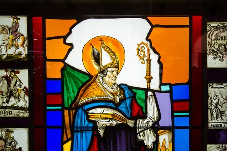 Detail of stained glass windowのeditorial素材