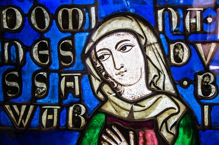 Detail of stained glass windowのeditorial素材