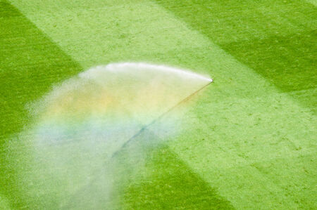 irrigation turf stadiumの写真素材
