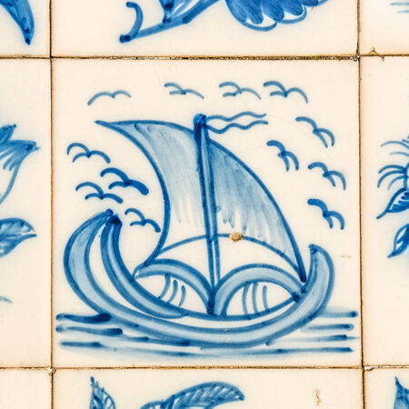 vintage portuguese tiles の写真素材