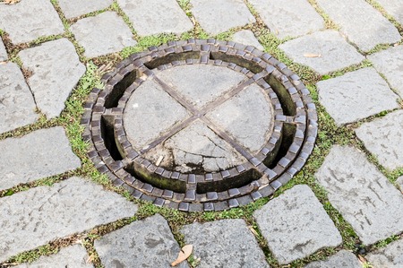 Sewer cover plateの写真素材