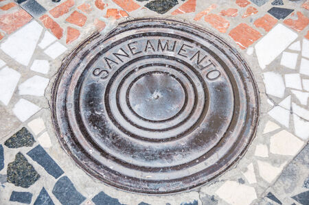Sewer cover plateの写真素材
