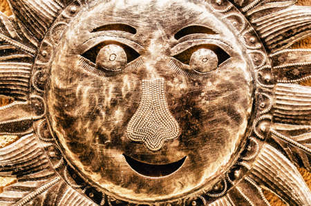 metallic sun plateの写真素材