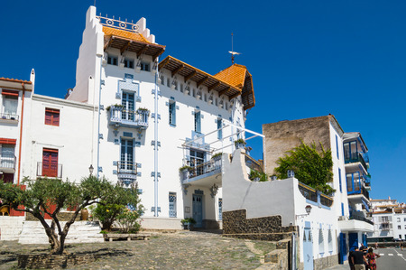 CADAQUES, SPAIN - JULY 21: View of Cadaques, one of the most touristic villages of Costa Brava, on July 21, 2014, in Port de la Selva, Catalonia, Spain. It is on a bay in the middle of the Cap de Creus peninsula, near Cap de Creus cape.のeditorial素材