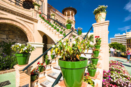 TORREMOLINOS, SPAIN - OCTOBER 18: Navajas House (arabic building) on October 18, 2014 in Torremolinos, Malaga, Spain. It was built in 1925.のeditorial素材