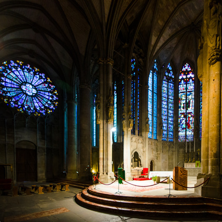 CARCASSONNE,FRANCE - JULY  23: medieval city of Carcassonne on July 23, 2014 in Carcassonne, France. It is UNESCO World Heritage site.のeditorial素材