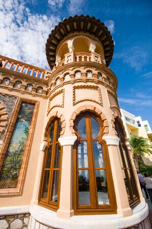 TORREMOLINOS, SPAIN - OCTOBER 18: Navajas House (arabic building) on October 18, 2014 in Torremolinos, Malaga, Spain. It was built in 1925.のeditorial素材