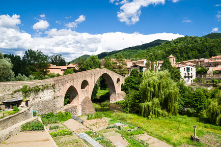 Sant Joan de les Abadesses in Girona, Catalonia, Spainの写真素材