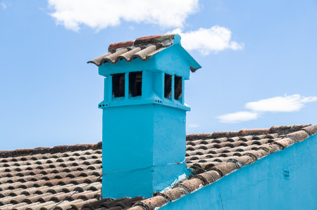JUZCAR, SPAIN - SEPTEMBER 07: View of Juzcar on September 07, 2014 in Juzcar, Malaga, Spain. のeditorial素材