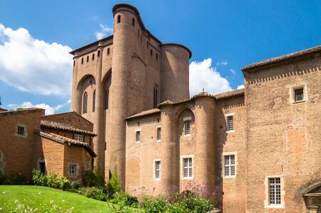 ALBI,FRANCE - JULY  24: Gardens of Palais de la Berbie, built in 13th century. Now it is the Toulouse-Lautrec Museum on July 24, 2014 in Albi,France.のeditorial素材