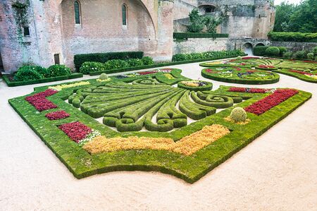ALBI,FRANCE - JULY  24: Gardens of Palais de la Berbie, built in 13th century. Now it is the Toulouse-Lautrec Museum on July 24, 2014 in Albi,France.のeditorial素材