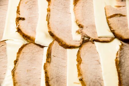 pork loin with cheeseの写真素材