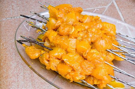 spicy grilled chickenの写真素材