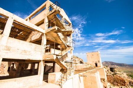 old gold mine in Rodalquilar, Almeria, Spainの写真素材