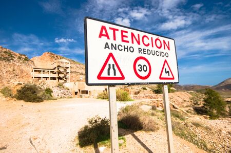 old gold mine in Rodalquilar, Almeria, Spainの写真素材