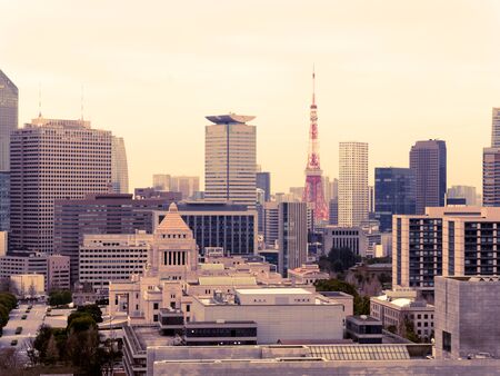 Tokyo skylineの写真素材