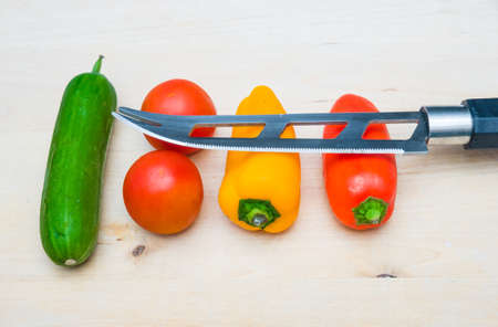 vegetables in a kitchenの写真素材