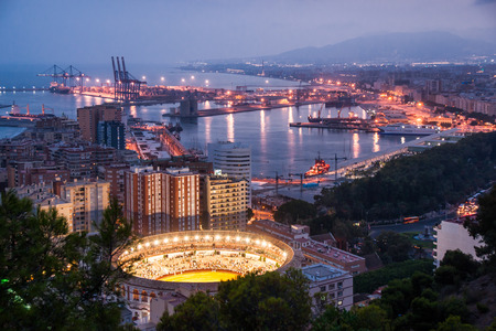 Malaga port, Spainのeditorial素材