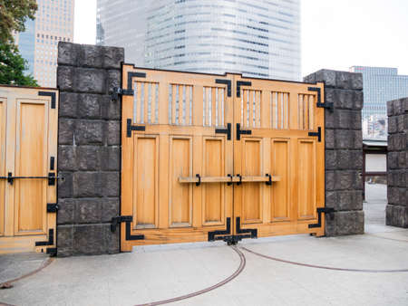 TOKYO, JAPAN - MARCH 20: Hama Rikyu garden on March 20, 2015 in Tokyo, Japan. This famous traditional garden is near Sumida River.のeditorial素材