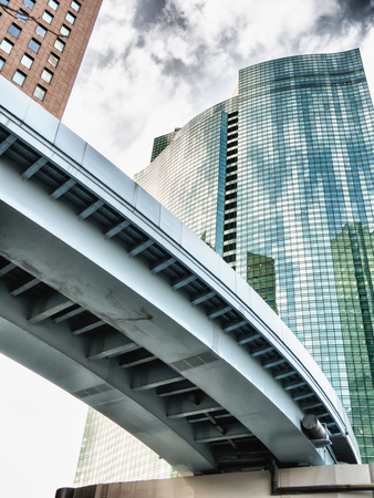 TOKYO, JAPAN - MARCH 21: Shiodome on March 21, 2015 in Tokyo, Japan. Shiodome is one of the principal financial districts of Tokyo.のeditorial素材