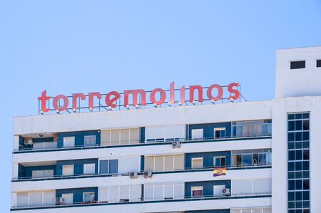 TORREMOLINOS, SPAIN - SEPTEMBER 06: Building on September 06, 2014 in Torremolinos, Malaga, Spain. It belongs to the comarca of Costa del Sol.のeditorial素材