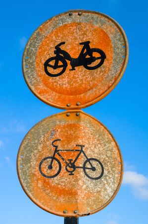 bicycle signの写真素材