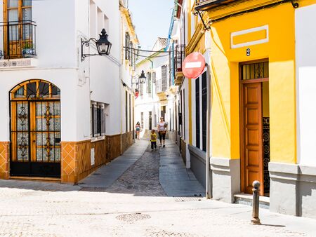 CORDOBA, SPAIN - MAY 08: typical street on May 08, 2015 in Cordoba, Spain. The historic centre was named a UNESCO World Heritage Site.のeditorial素材