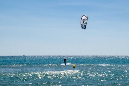 COSTA BRAVA, SPAIN - JULY 22: : Tourists relax on July 22, 2014 in Girona, Catalonia, Spain. The Costa Brava is a popular tourist region that welcomes millions of people annually.のeditorial素材