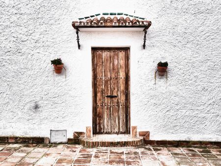 facade in Frigiliana, Malaga, Spainの写真素材
