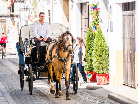 CORDOBA, SPAIN - MAY 08: horse carriage on May 08, 2015 in Cordoba, Spain.のeditorial素材
