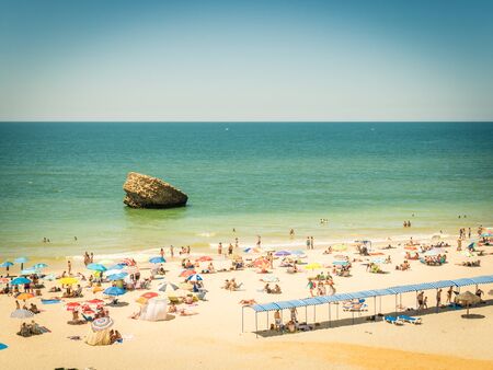 MATALASCANAS, SPAIN - MAY 30: beach on May 30, 2015 in Matalascanas, Huelva, Spain.  It is the name of a beach within the Municipality of Almonte in southern Spain.のeditorial素材