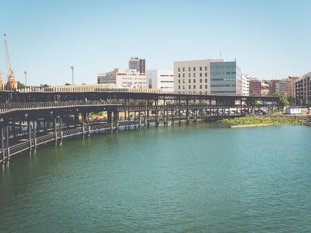 HUELVA, SPAIN - MAY 30: Odiel River port on May 30, 2015 in Huelva, Spain. This city is in the confluence of the Odiel and Tinto rivers.のeditorial素材