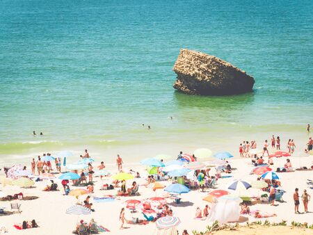 MATALASCANAS, SPAIN - MAY 30: beach on May 30, 2015 in Matalascanas, Huelva, Spain.  It is the name of a beach within the Municipality of Almonte in southern Spain.のeditorial素材