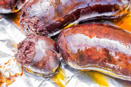 grilled black puddingの写真素材