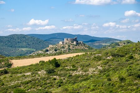 Chateau d'Aguilar in Franceのeditorial素材