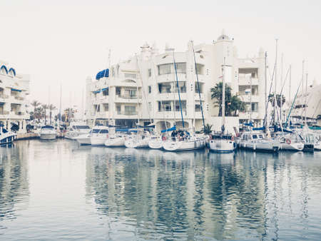 BENALMADENA, SPAIN - MAY 07: Puerto Marina on May 07, 2015 in Benalmadena, Malaga, Spain. It belongs to the comarca of Costa del Sol.のeditorial素材