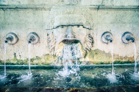 fountain in Xativa, Valencia, Spainの写真素材