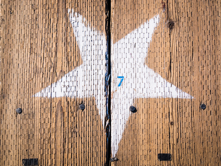 wooden white star backgroundの写真素材