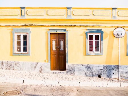 CASTRO MARIM, PORTUGAL - MAY 29: typical street on May 29, 2015 in Castro Marim, Portugal.It  is a town and a municipality in the southern region of Algarve, in Portugal.のeditorial素材